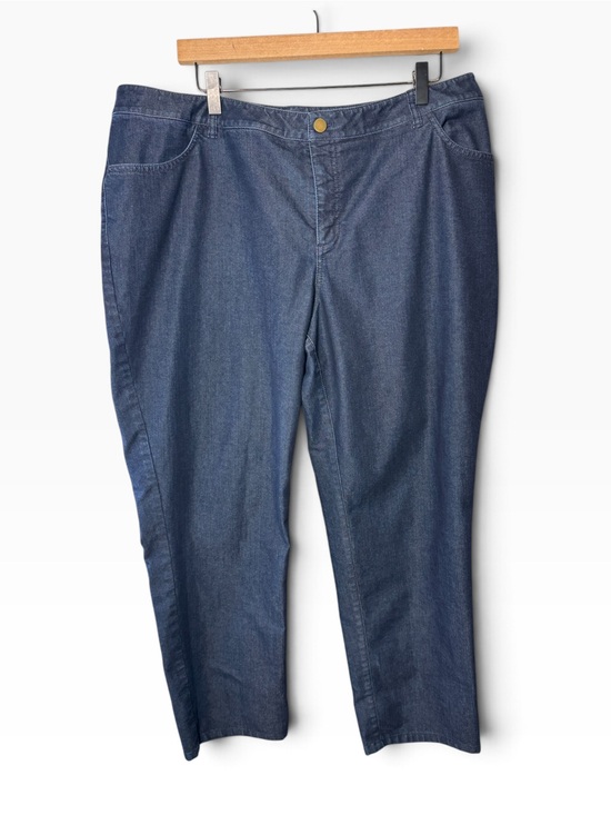 Lafayette 148 New York Denim - Lafayette 148 Straight Leg Cotton Jeans Dark Wash Size 18